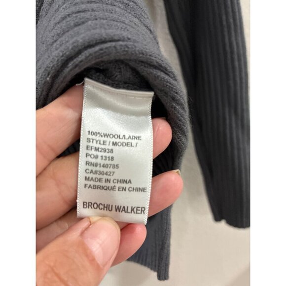 Brochu Walker Dean Blouse Wool Gray size medium color Gray - Picture 5 of 8